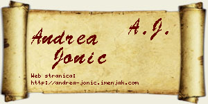 Andrea Jonić vizit kartica
